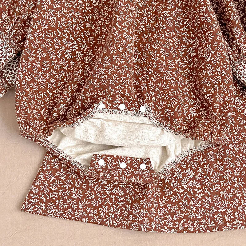 Long Sleeve Sweet Printing Sisters Rompers and dresses