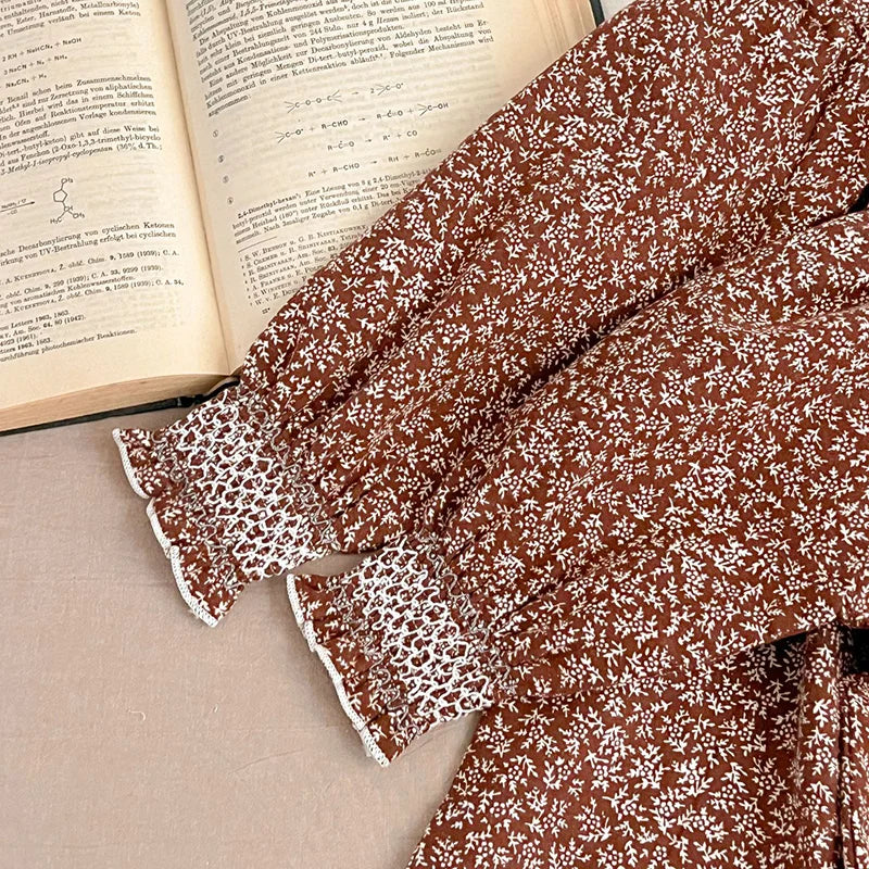 Long Sleeve Sweet Printing Sisters Rompers and dresses