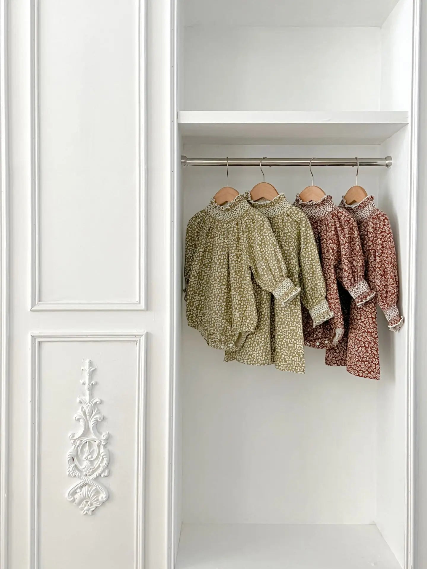 Long Sleeve Sweet Printing Sisters Rompers and dresses